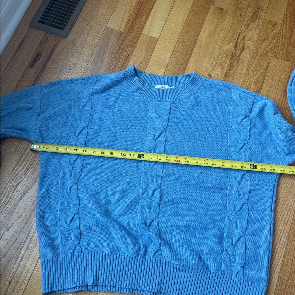 Vineyard Vines Lightweight Knit Sweater Mens L Soft Blue Preppy Old Money Casual - Picture 11 of 13